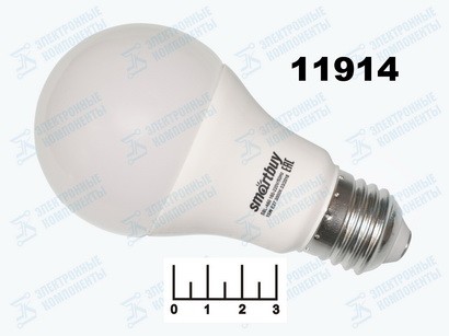 Лампа светодиодная 220V 15W E27 3000K белый теплый A60 Smartbuy (60*120) (1300lm)
