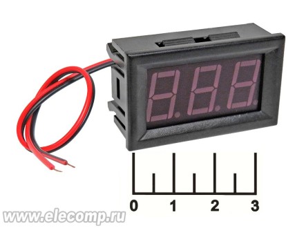 Радиоконструктор вольтметр 4.5-30V DC светодиодный красный 0.56" 2pin