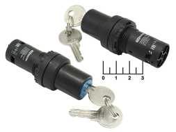 Выключатель ключ 3-х позиционный с фиксацией (SB7-CG33)