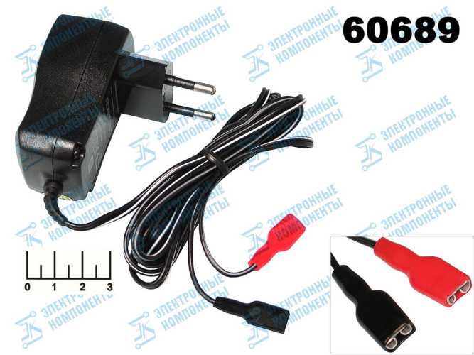 Зарядное устройство 6V 0.6A LAC6-600 Robiton (клеммы 6.3мм)