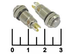 Кнопка 8Y-G10Z/E с фиксацией антивандальная зеленая металл (8мм) 4 контакта (32-0152)