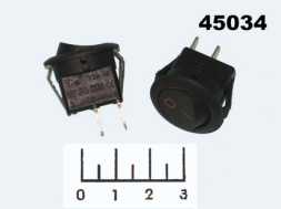 Выключатель 250/6 250V 6A MRS-1C черный круглый 2 контакта