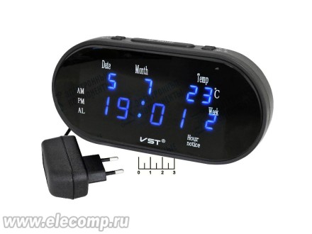 Часы цифровые VST-801WX синие