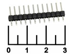 Разъем PLS-12 штекер шаг 2.54мм высота 11.2мм черный