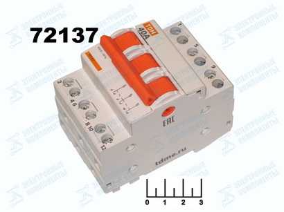 Выключатель 40A 3-полюсный 3-х позиционный на DIN-рейку МП-63 TDM