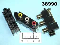 Разъем RCA 3 гнезда на плату (RS-328)