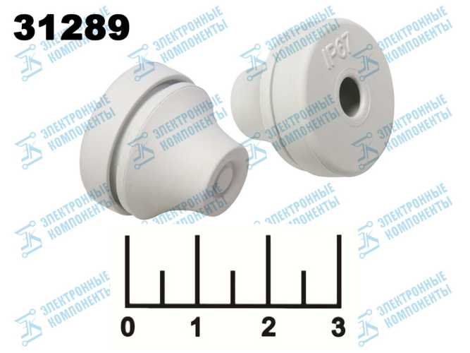 Кабельный ввод PG-11W белый ZRS