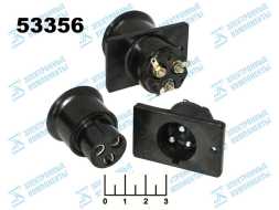 Разъем питания 3pin в комплекте круглый (AC-030)