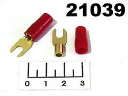 Клемма U-образная 4/4.3 gold красная 7-110