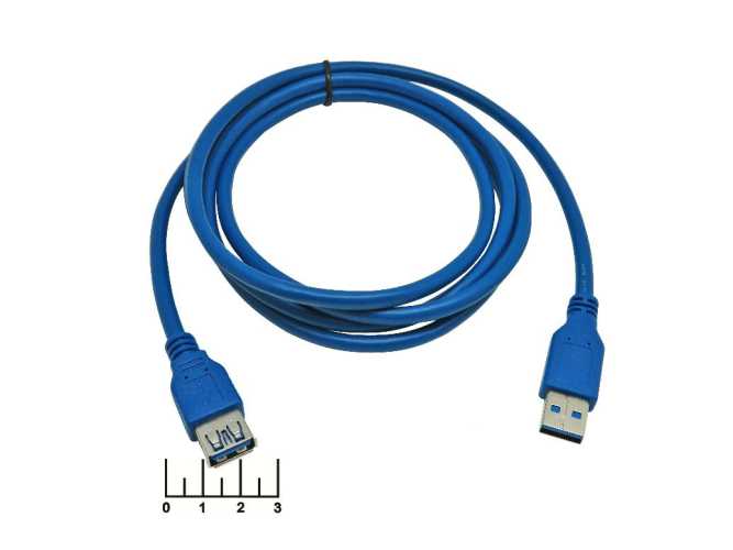 Шнур USB A 3.0-USB A 3.0 гнездо 1.8м (113807)
