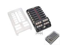 Блок держателя на 12 авто ВП с индикацией (max-100A) YJ-FB015