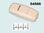 Выключатель 250/6 1-клавишный проходной белый с белой клавишей EL-BI/Lezard под винт