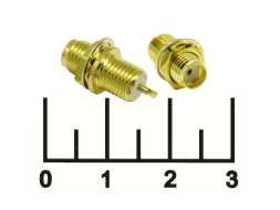 Разъем SMA гнездо в панель под гайку gold (SMA-BJ)