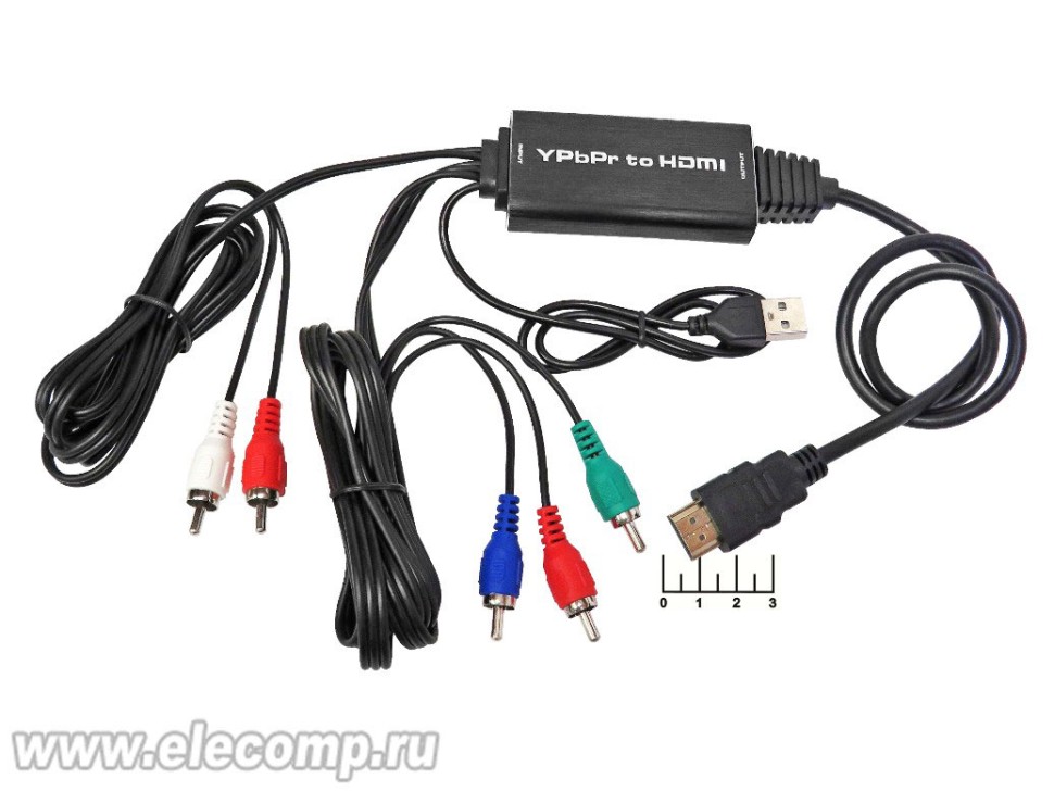 КОНВЕРТОР 3RCA+2RCA-ВЫХОД HDMI 1.8М H81 (A4357)