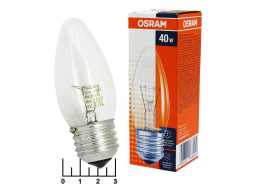 Лампа свеча прозрачная 40W E27 Osram