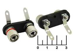 Клемма банан 2 гнезда 38*16 (1-753)