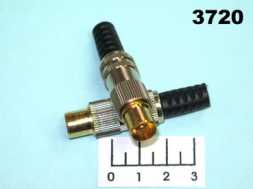 Разъем TV штекер металл gold