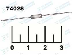 Вставка плавкая керамическая ВПК 1.6A 3*7 (ВП4-15) с выводами (предохранитель)