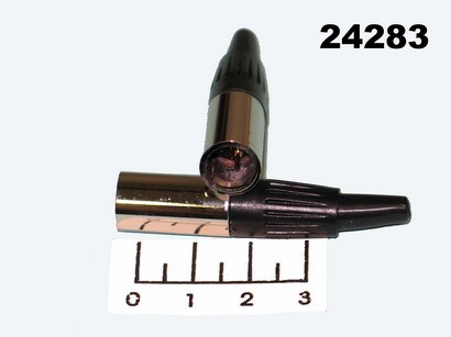 Разъем mini XLR штекер 4 контакта на кабель (12-0147)