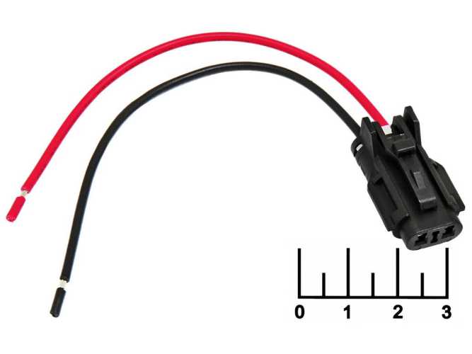 Разъем 2pin гнездо влагозащищенный на проводе 7123142440 Cargen (AX971)
