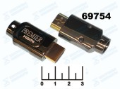 Разъем HDMI штекер gold в корпусе обжимной (5-897-1)