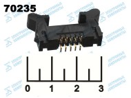 Разъем 10pin штекер на плату шаг 2мм с фиксацией (SMD-10P)