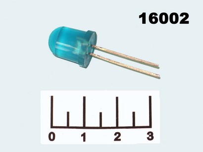 Светодиод LED КИПД35М1-Г голубой 3V 10мм