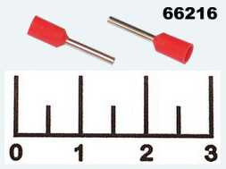 Клемма концевая (НШВИ) 0.5мм 1.3/8 (1мм) DN00508 красная