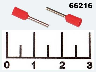 Клемма концевая (НШВИ) 0.5мм 1.3/8 (1мм) DN00508 красная
