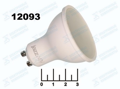 Лампа светодиодная 220V 9W MR16 GU10 5000K белый холодный Jazzway (50*58) (820lm)