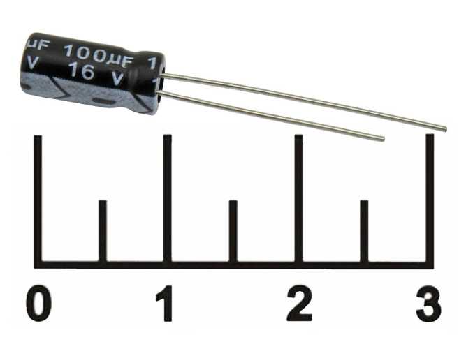 Конденсатор электролитический ECAP 100 мкФ 16В 100/16V 0511 105C (JWCO)