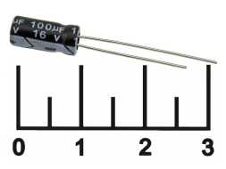 Конденсатор электролитический ECAP 100 мкФ 16В 100/16V 0511 105C (JWCO)