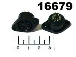 Разъем DIN 7pin гнездо в панель пластик