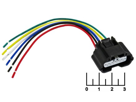 Разъем 6pin гнездо влагозащищенный на проводе 7283885030 Cargen (AX972)