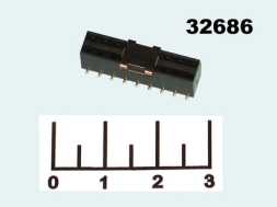 Разъем PBD-18 (2*9) гнездо шаг 2.54мм SMD черный