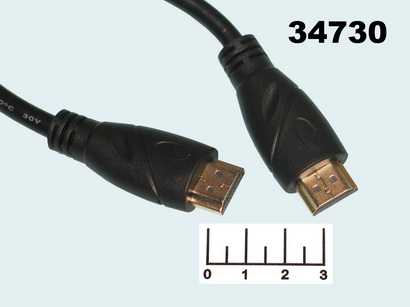 Шнур HDMI-HDMI 2м gold пластик Olto 2.0