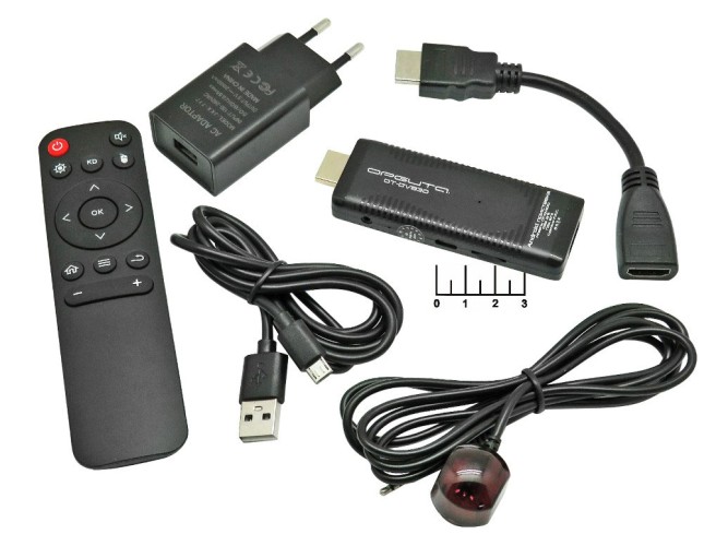 Телевизионный мультимедийный адаптер Android 10.0 smart TV Орбита OT-DVB30 (2GB/16GB)