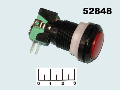 Кнопка для игровых автоматов красная круглая малая GMSI-7B-C