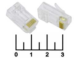 Разъем компьютерный штекер 8P8C (RJ-45) 6-категория линейный (сквозной)
