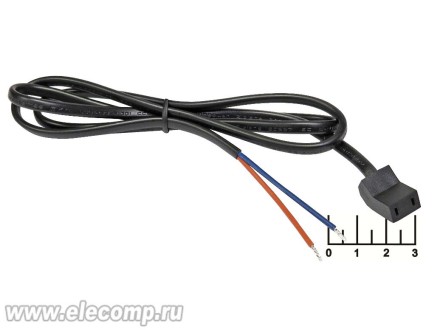 Шнур электрический для вентилятора 1м (2*0.75) черный Y008/ST2/B03FA