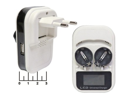 Зарядное устройство для аккумулятора 2*LIR2016/LIR2025/LIR2032 с дисплеем + USB