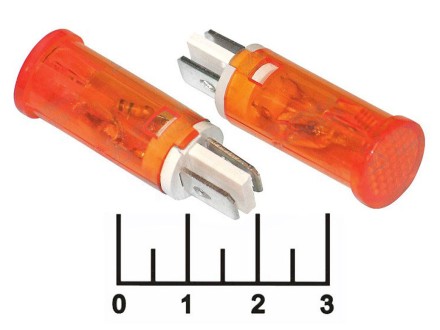 Лампа 220V в плафоне оранжевая MDX-14