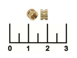 Втулка с внутренней резьбой М4*4*6 латунь