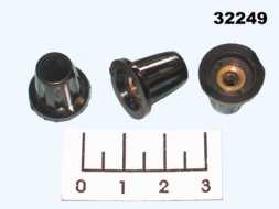 Ручка на вал 4мм черная K17-02