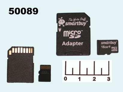 КАРТА ПАМЯТИ MICRO SD 16GB + АДАПТЕР SD SMARTBUY CLASS10