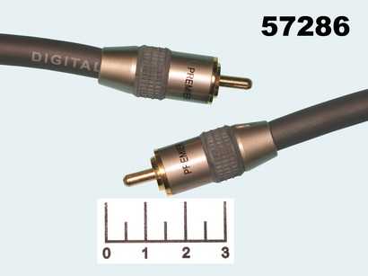 Шнур 1RCA-1RCA 2м gold металл Digital Premier (5-501)