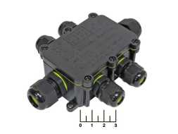 Коробка распределительная 140*100*36 6Pin LD526 24A/450V IP68 + клеммник нажимной 4pin (32249)