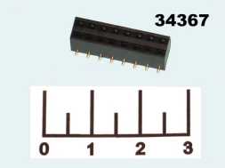 Разъем PBD-16 (2*8) гнездо шаг 2.54мм черный