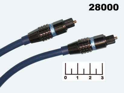 Шнур оптический Toslink-Toslink 2м gold металл (TJ1025)