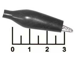 Зажим крокодил L-44 черный (8-0025)